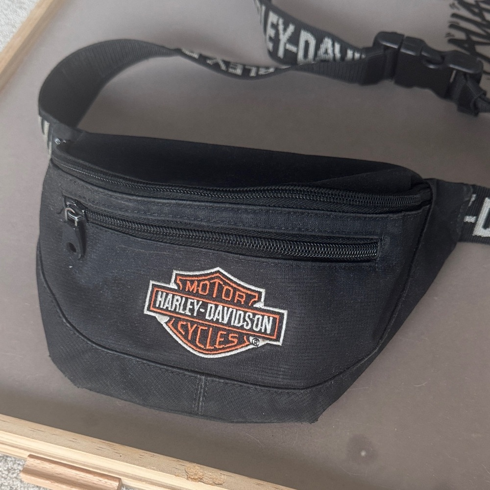 Harley-Davidson Black and Orange Belt Bag